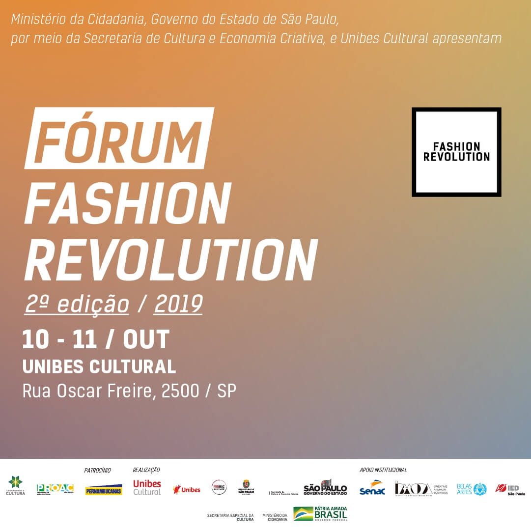 Estão abertas as inscrições para o evento do Fórum Fashion Revolution 2019