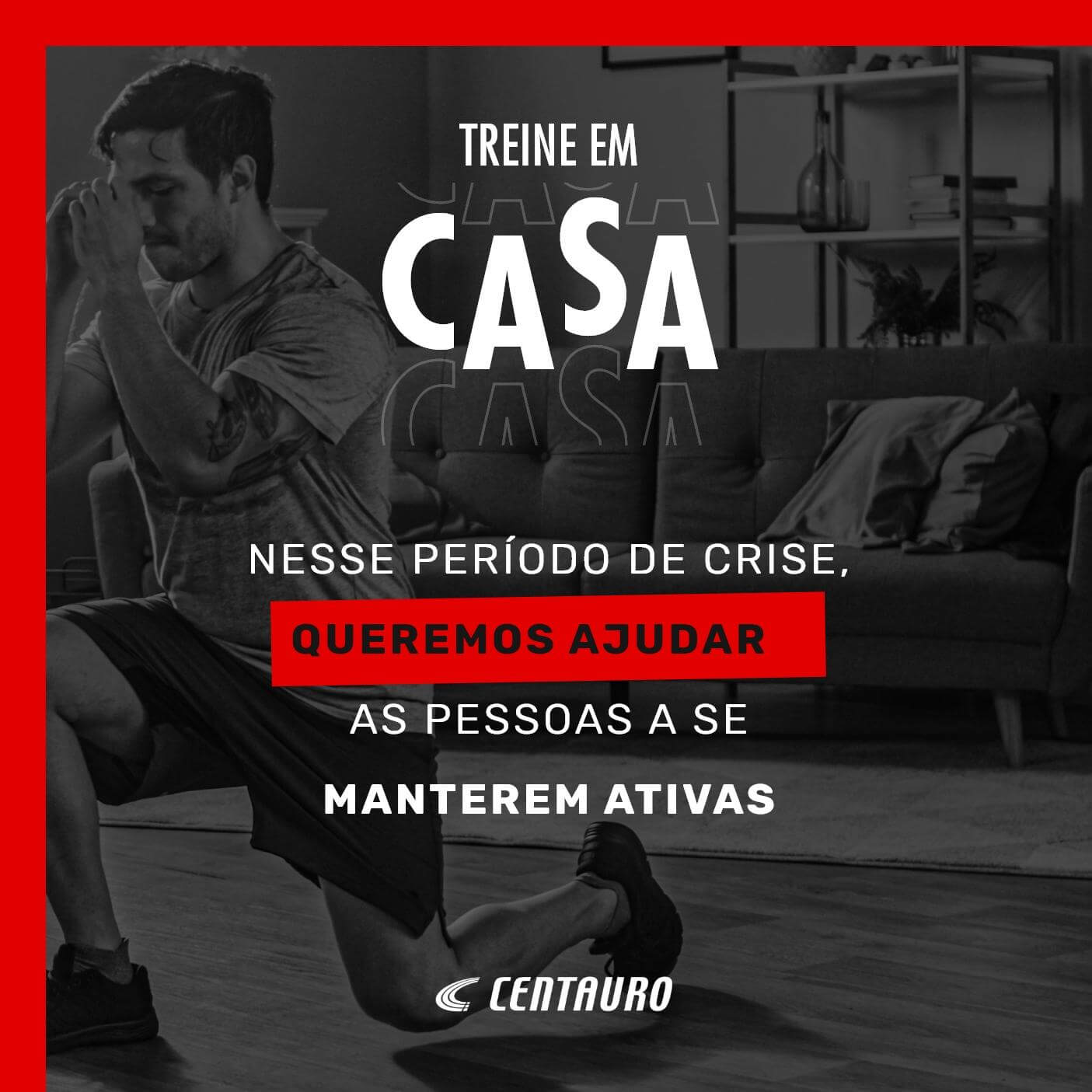 Centauro disponibiliza treinos gratuitos e on-line pelo Instagram