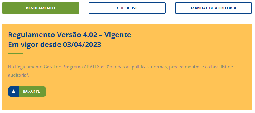 Programa ABVTEX é atualizado com novas regras da CIPA